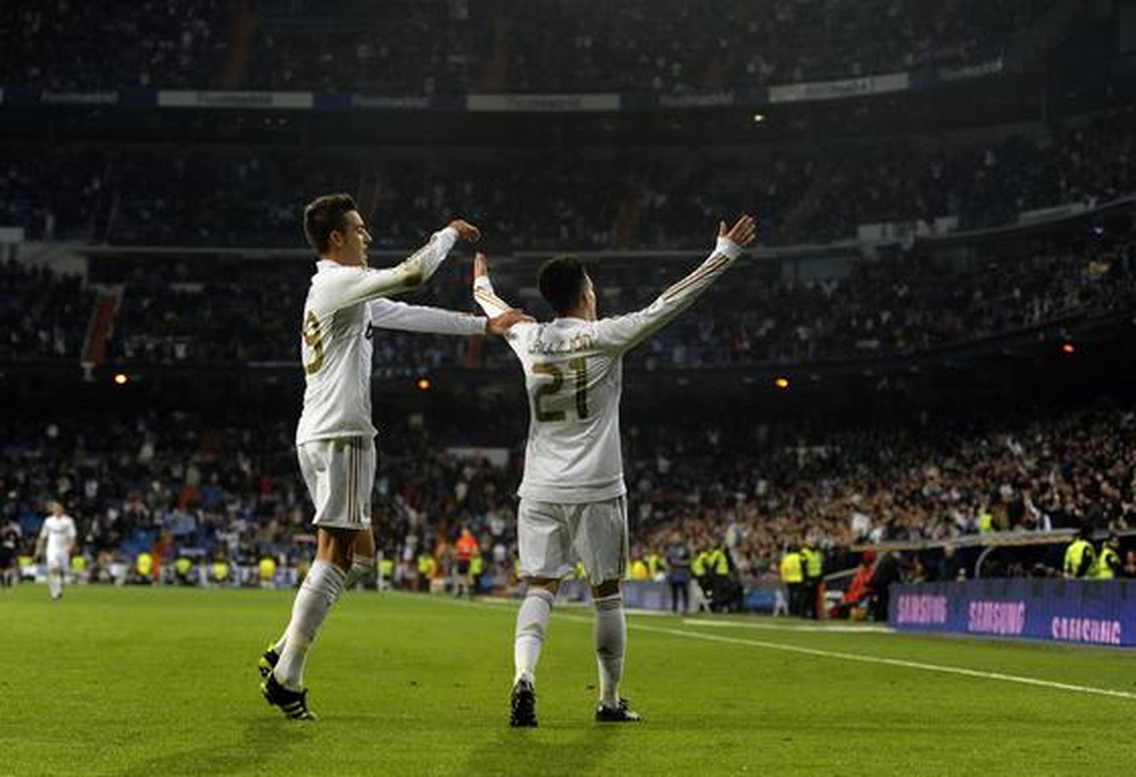 El Real Madrid solventa el trámite de la vuelta de la Copa del Rey ante la Ponferradina (5-1). / AFP