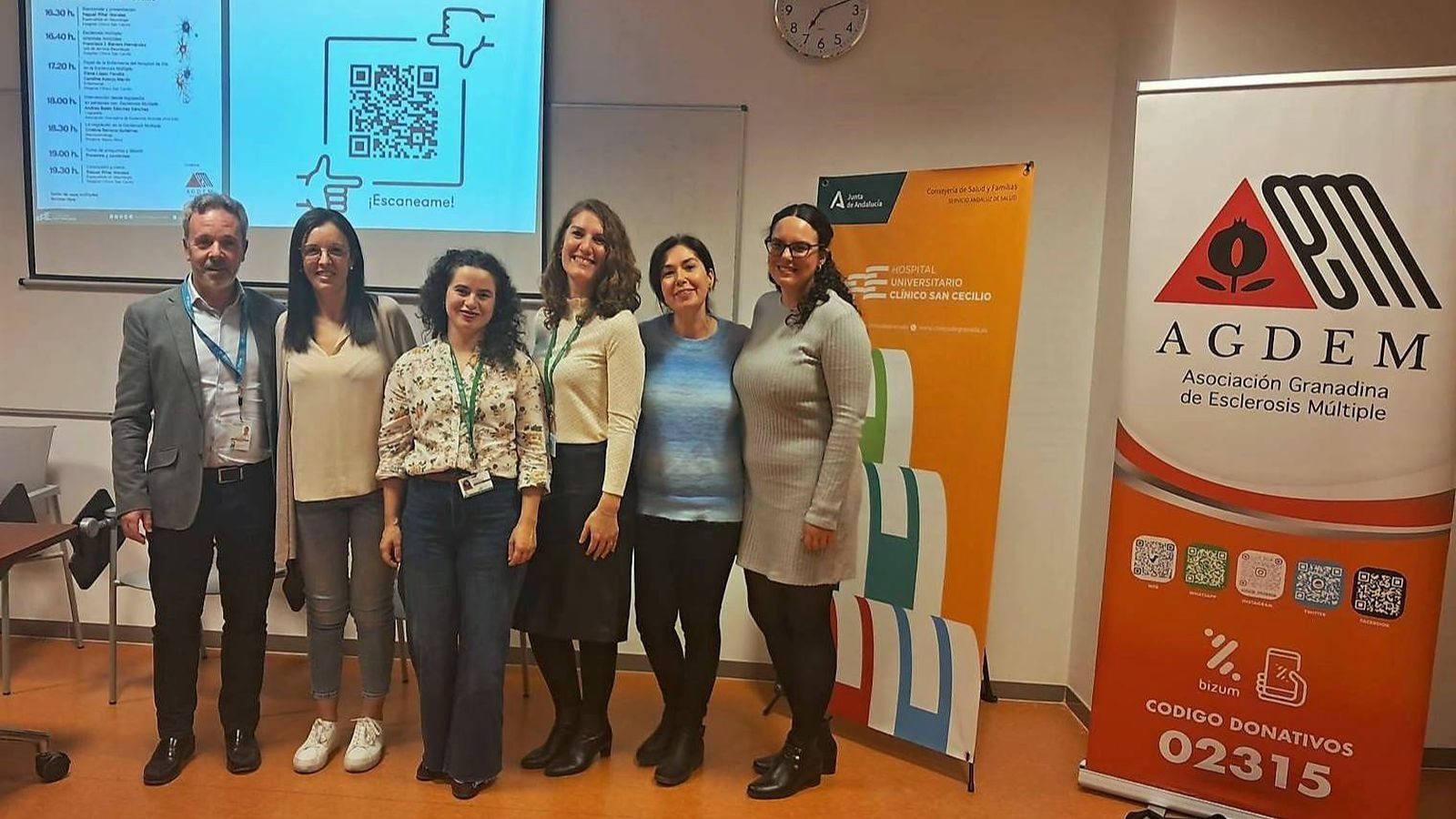 La I Jornada para familiares y pacientes con esclerosis múltiple en el Hospital Clínico San Cecilio de Granada