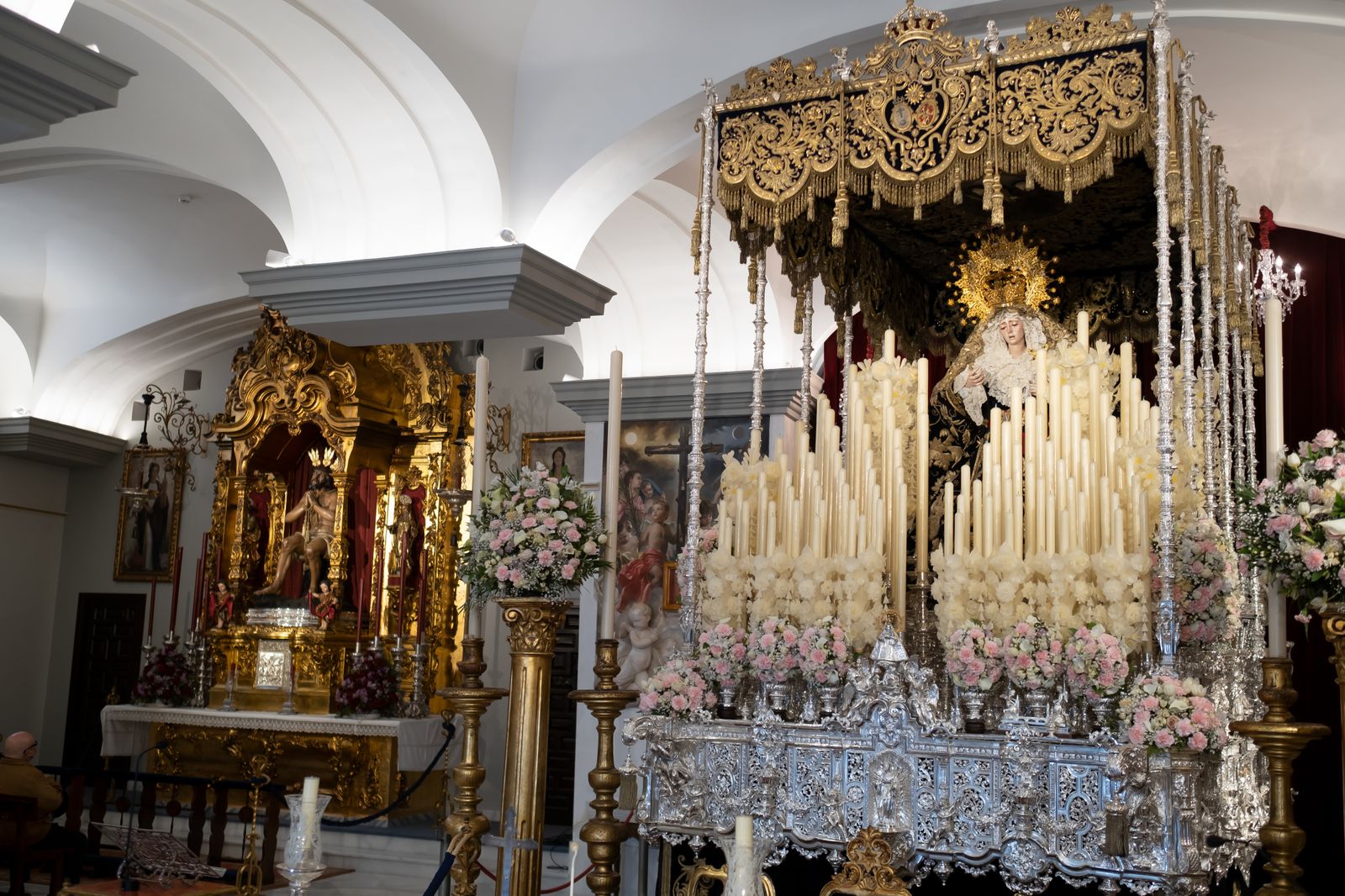 La Virgen de la Estrella en su paso de palio, en imágenes