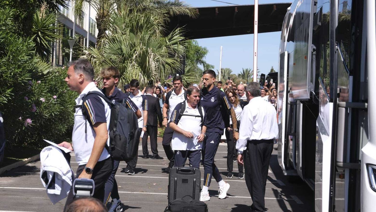 La llegada del Real Madrid a Almería en imágenes