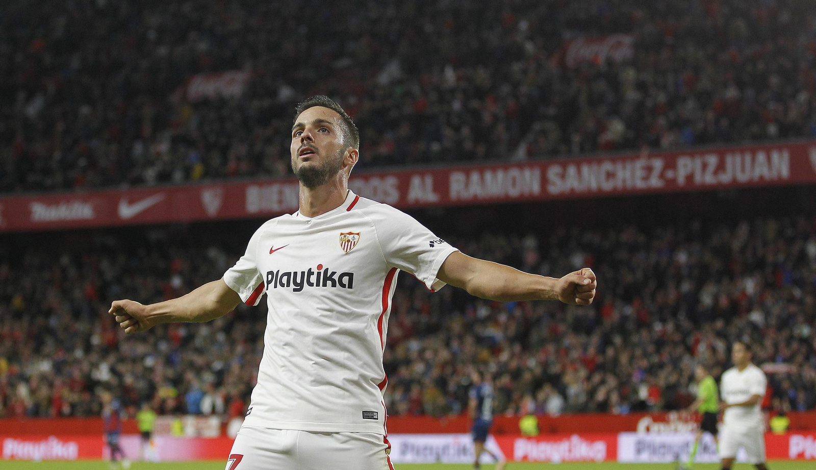 Sarabia celebra uno de los tantos.