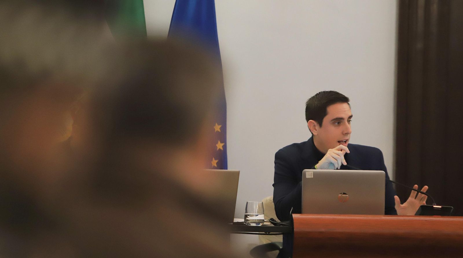 El delegado de Servicios Públicos, Jaime Espinar, durante un pleno.