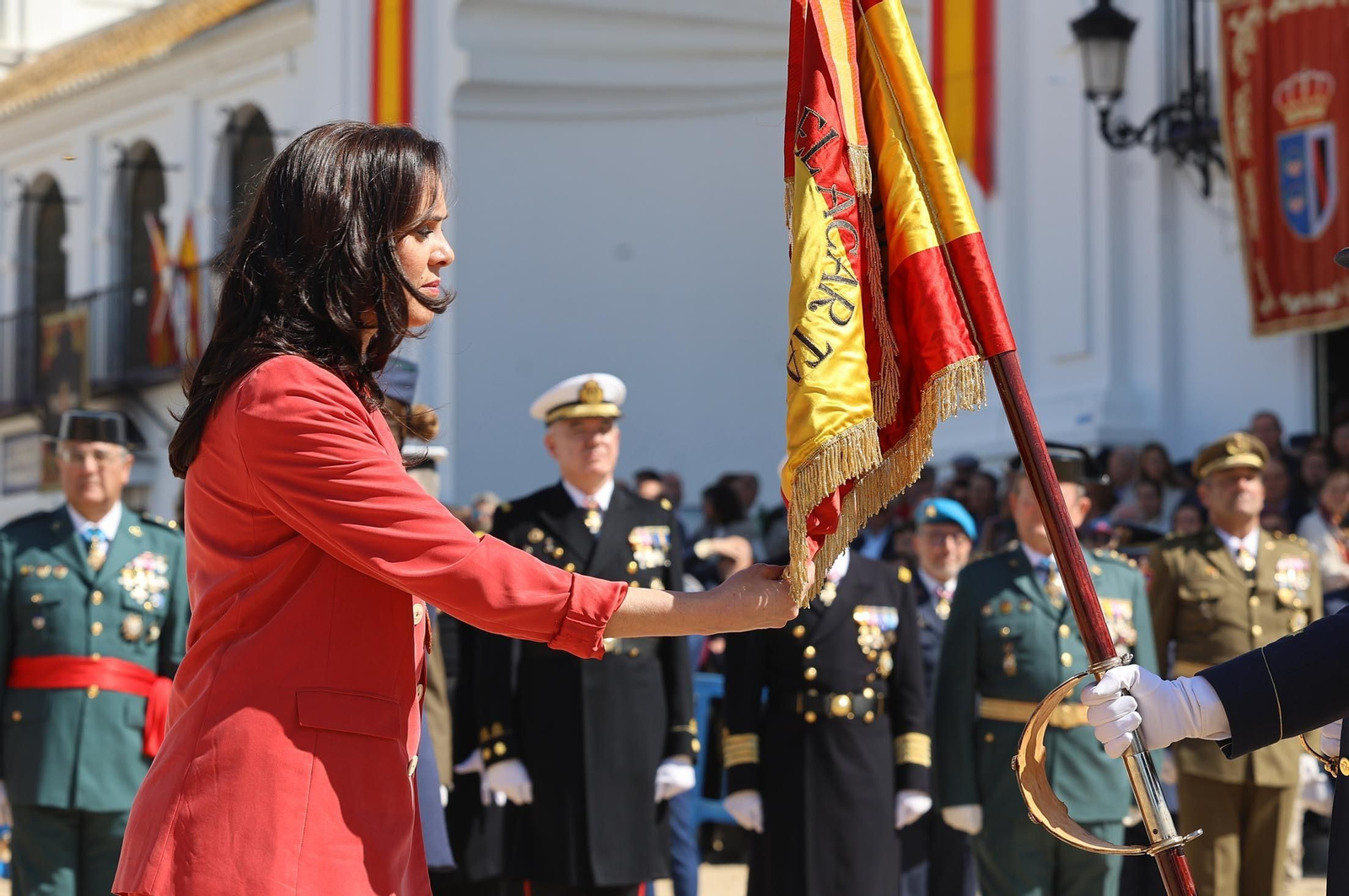 Imágenes del acto de Juramento o Promesa de Fidelidad a la Bandera Nacional en El Rocío