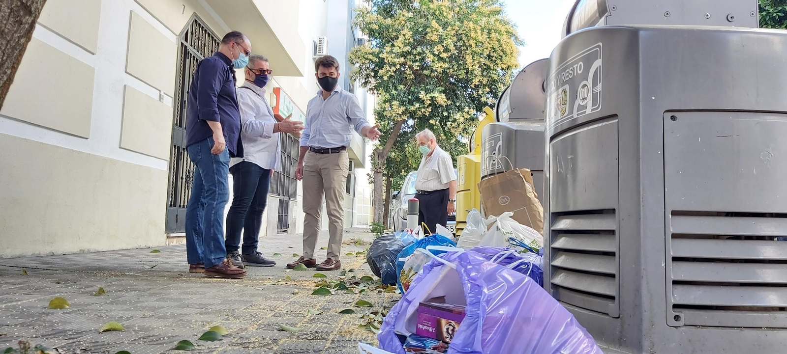 Beltrán Pérez en su visita a Pino Montano.