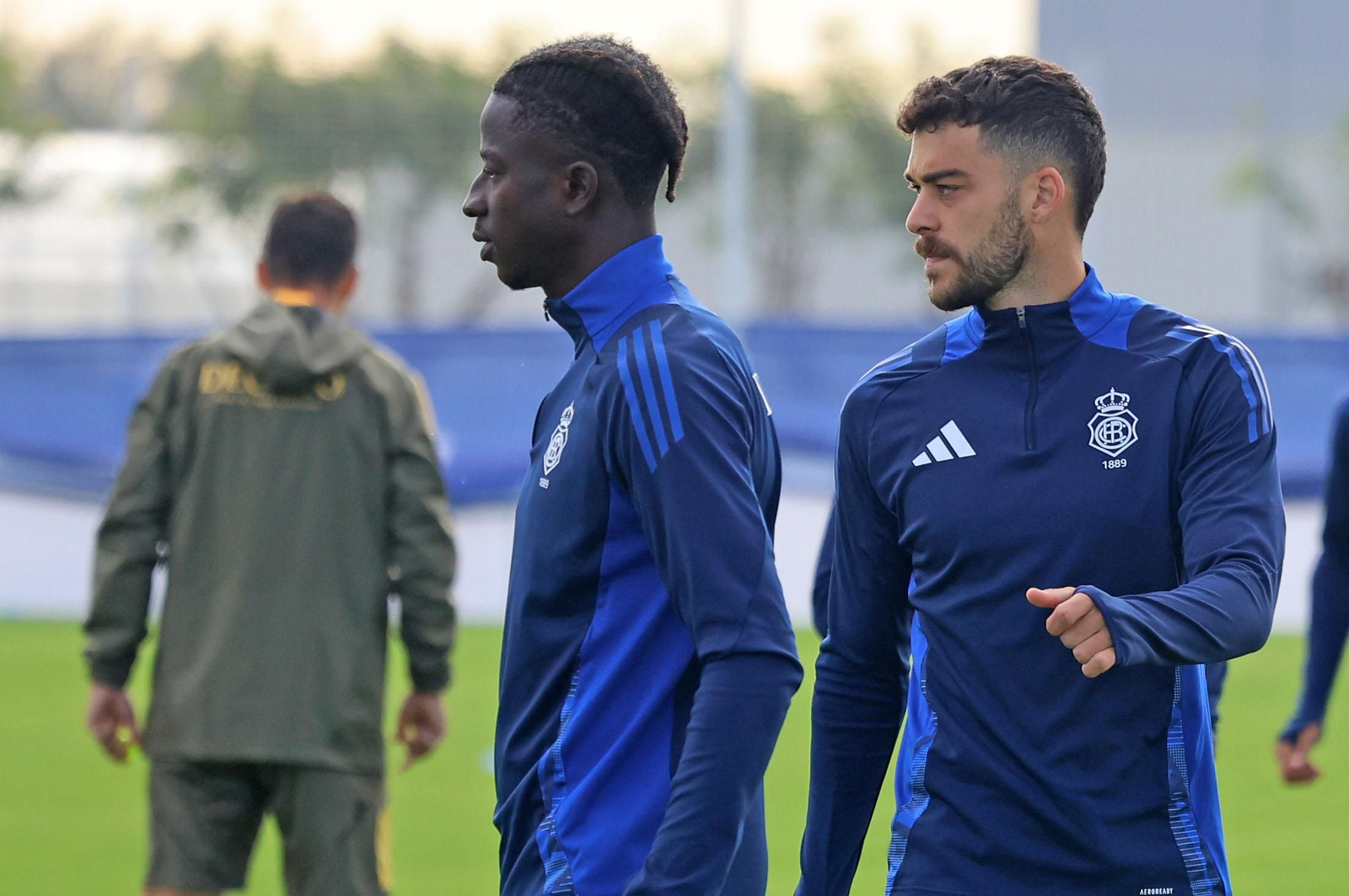 Imágenes del entrenamiento del Recre en la Ciudad Deportiva Francisco Mendoza