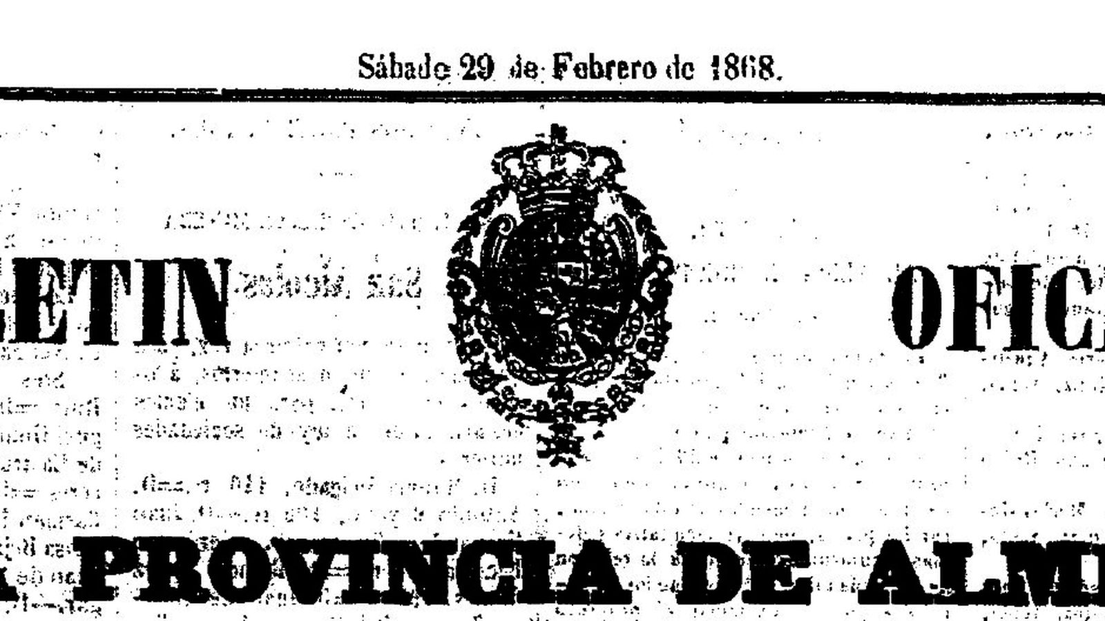 Boletín Oficial de la Provincia del 29 de febrero de 1868