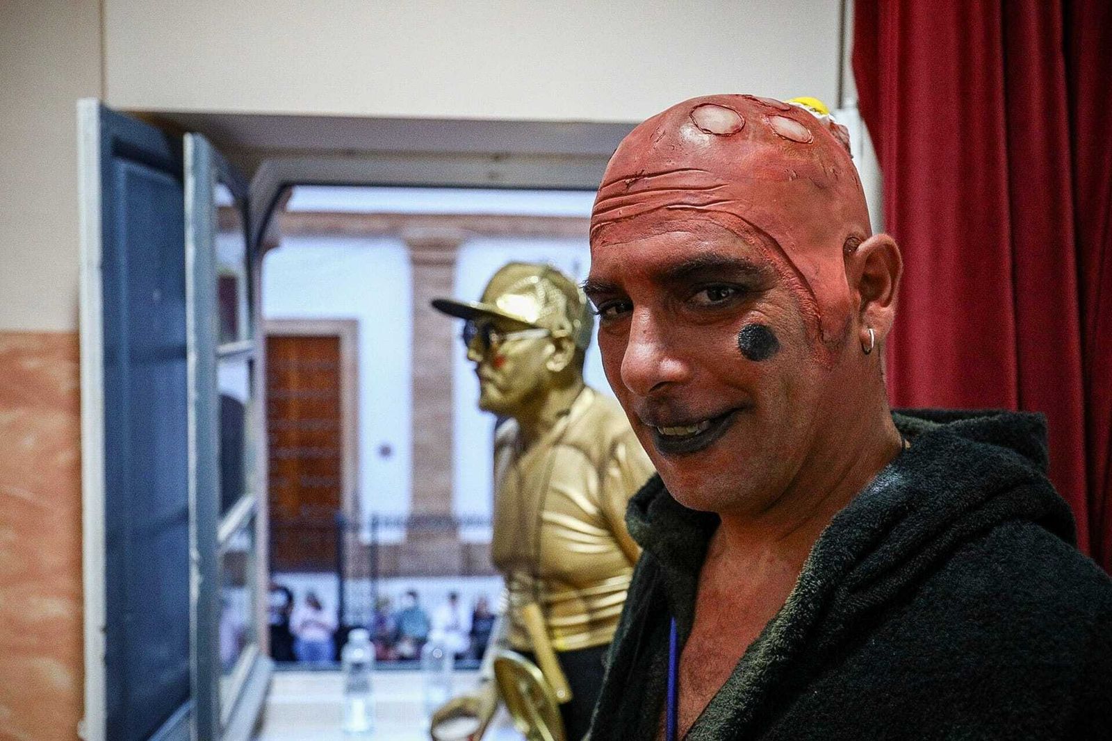 El ambiente en los camerinos del Falla