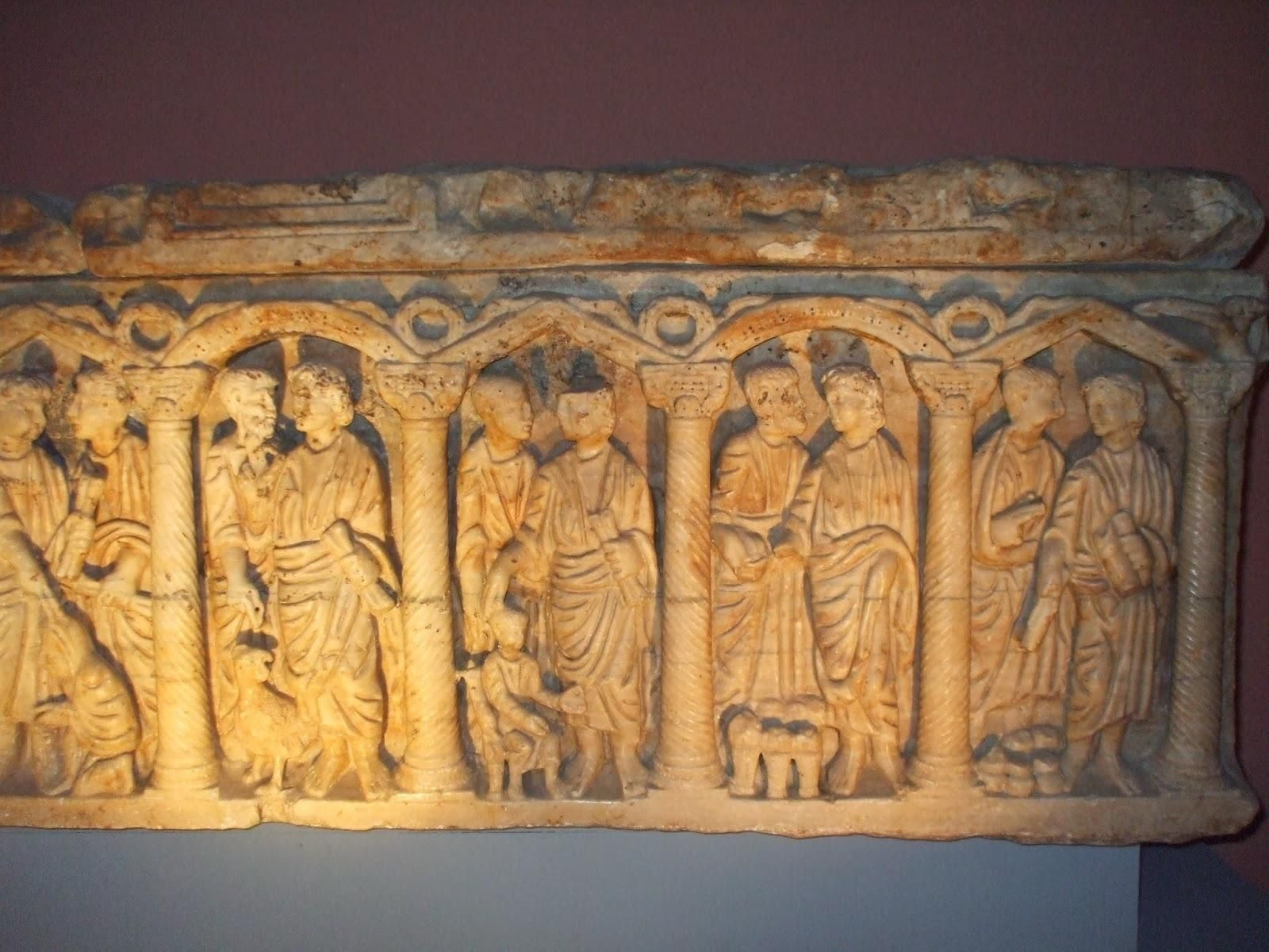 Sarcófago Paleocristiano de origen visigodo descubierto en Martos.