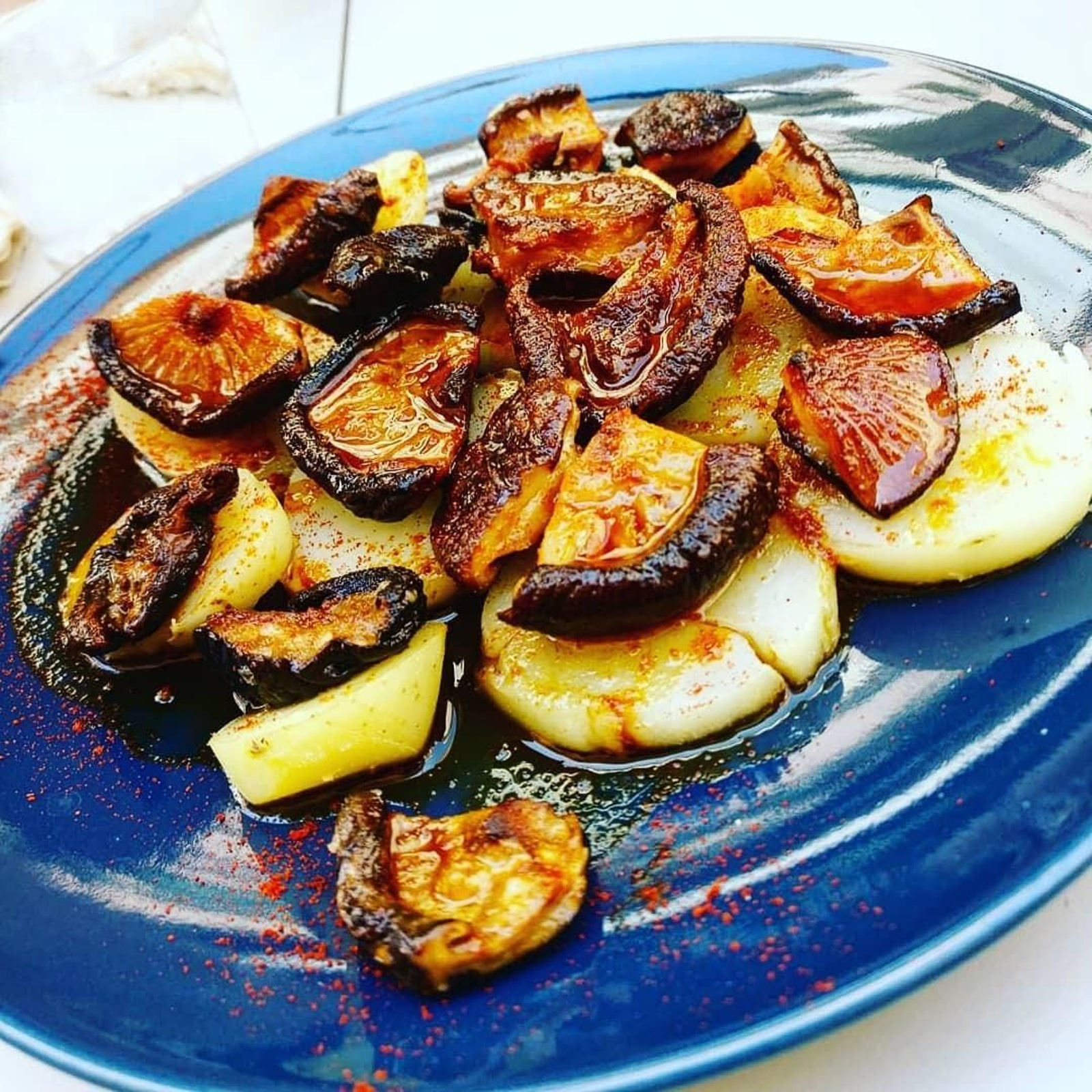 Setas shitake a la gallega de La Veganesa