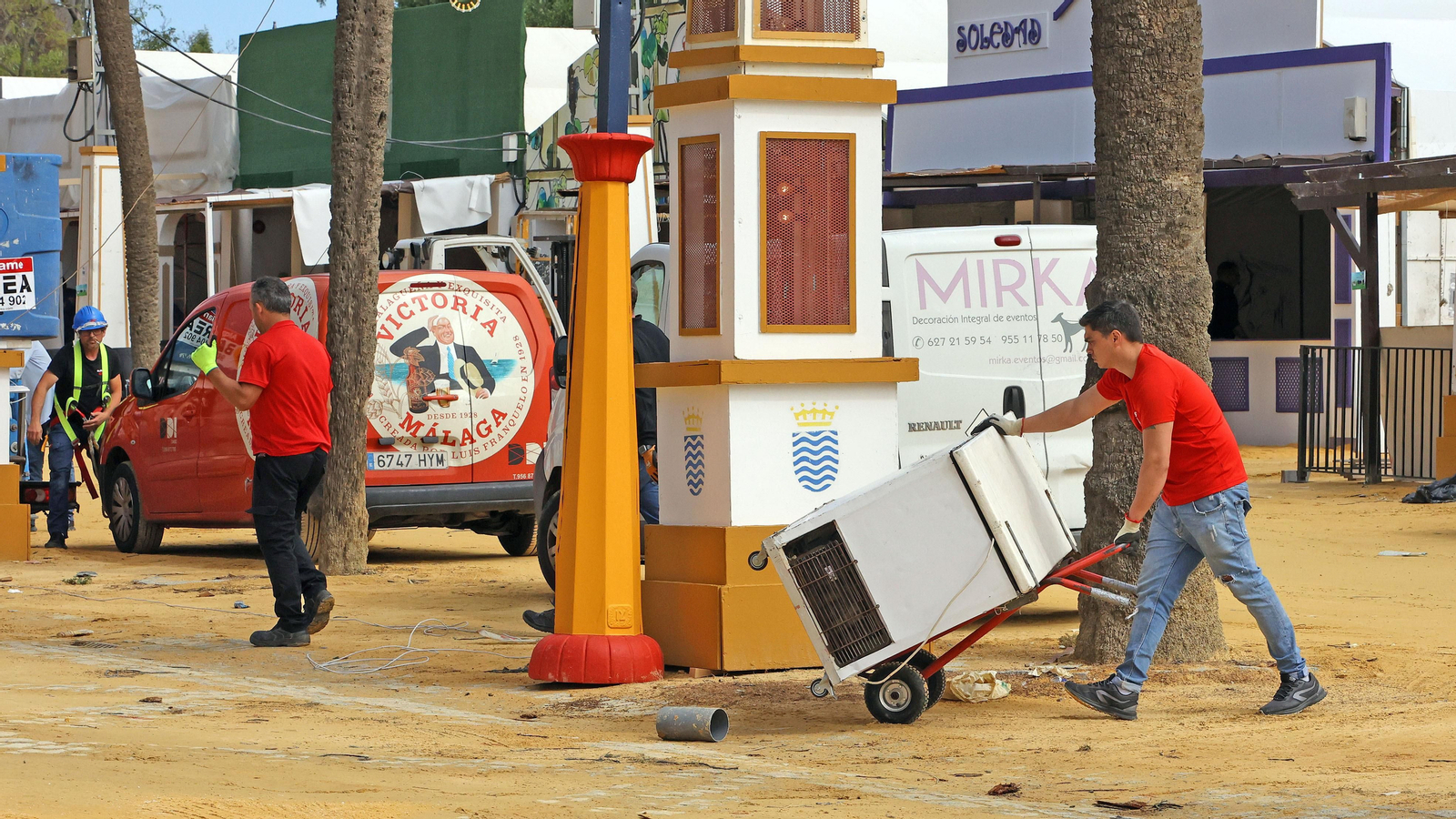 Preparativos en la Feria del Caballo 2024 de Jerez