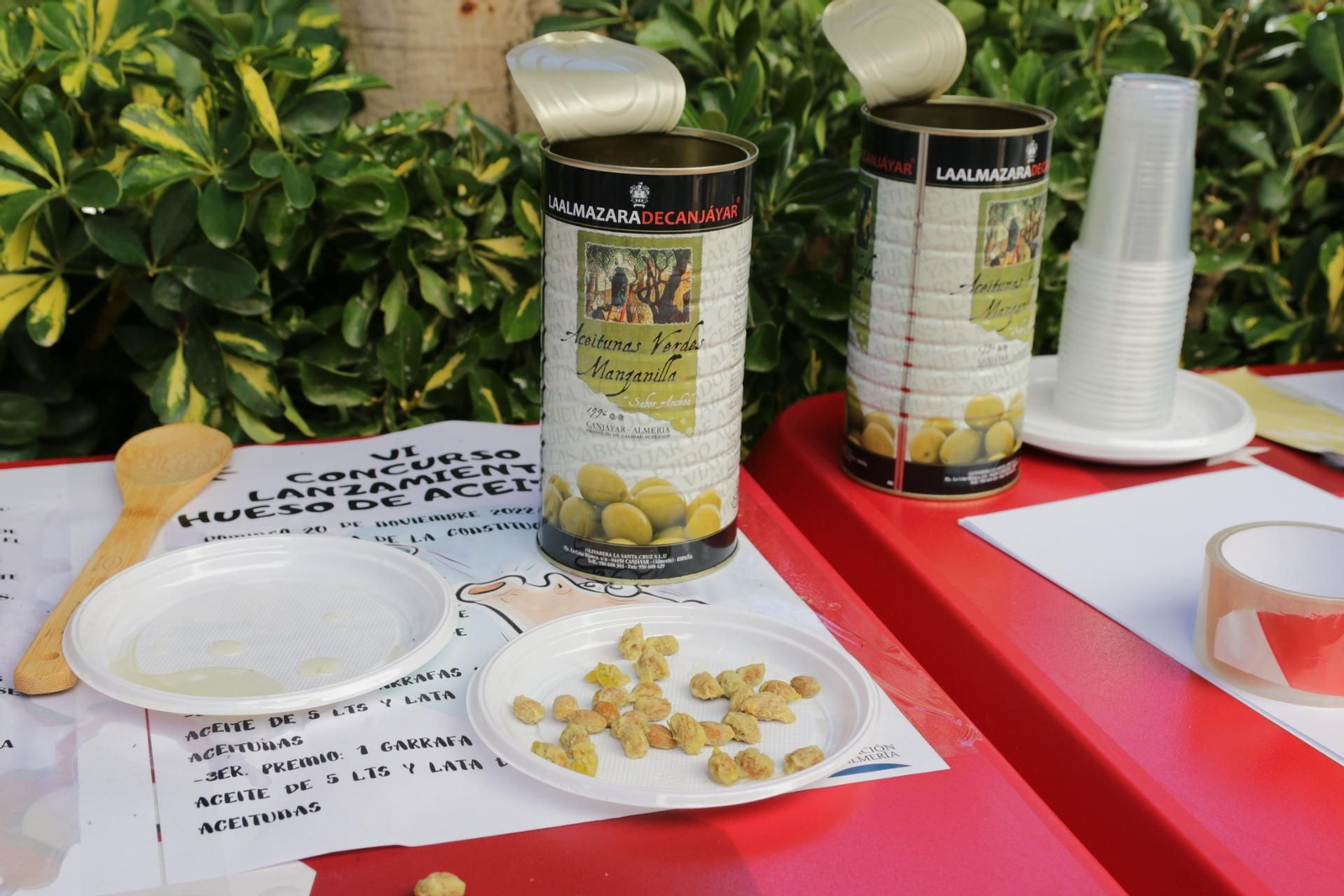 Las imágenes del concurso de lanzamiento de hueso de aceituna de Canjáyar