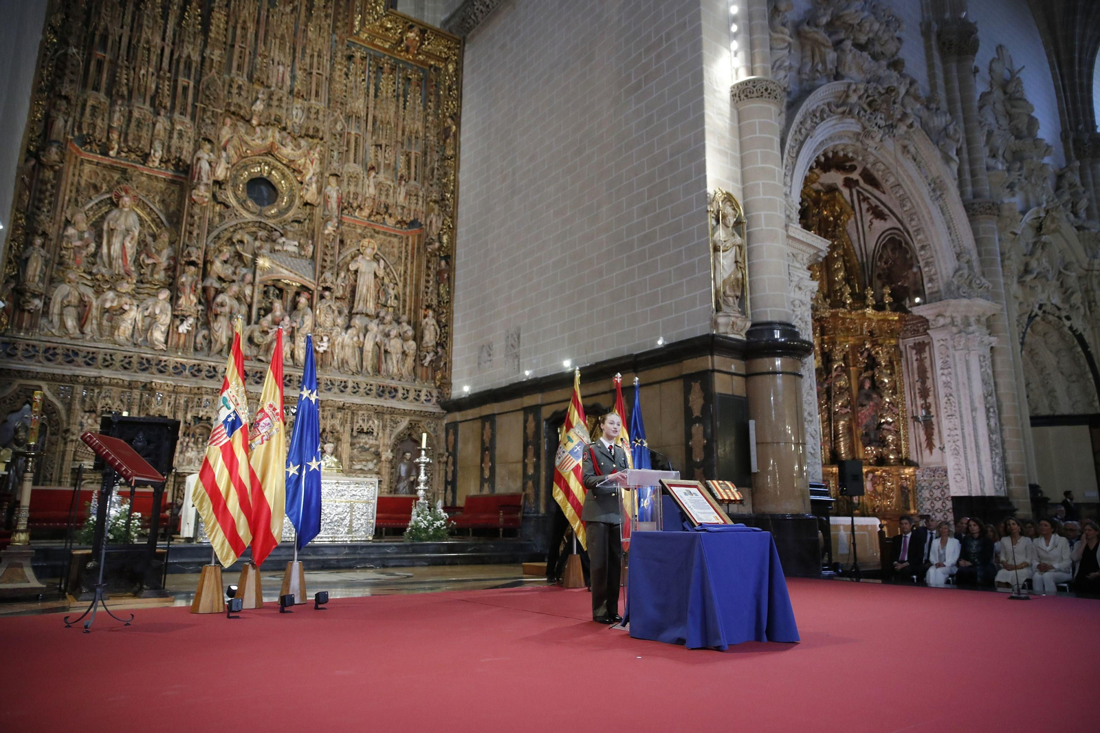 La princesa Leonor, en su primer acto institucional en solitario en Zaragoza