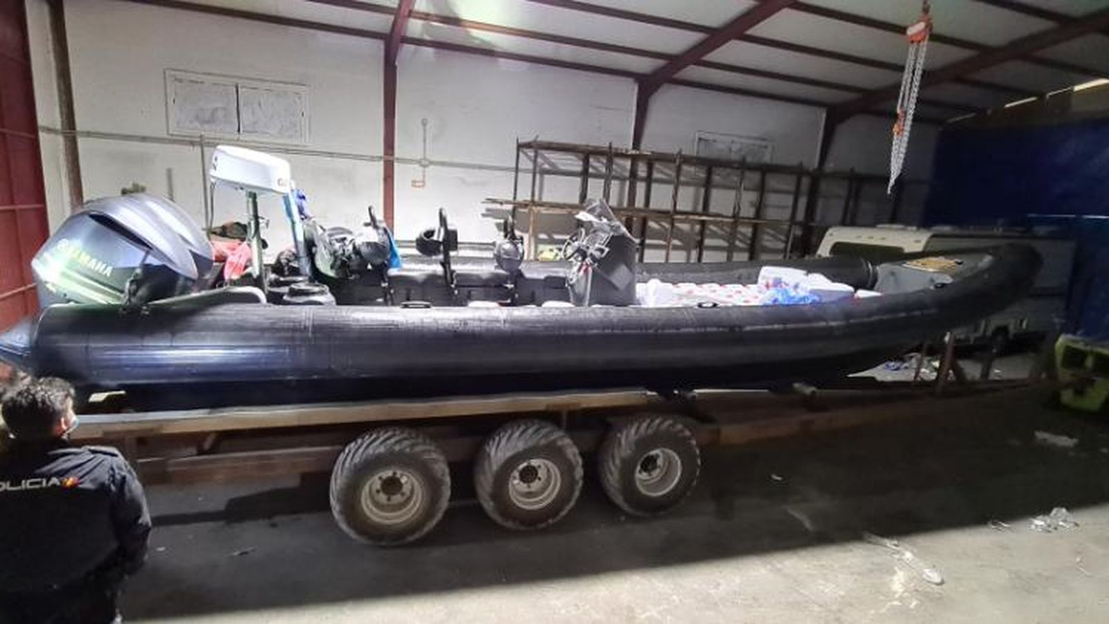 Una lancha intervenida en la Operación Cañailla.