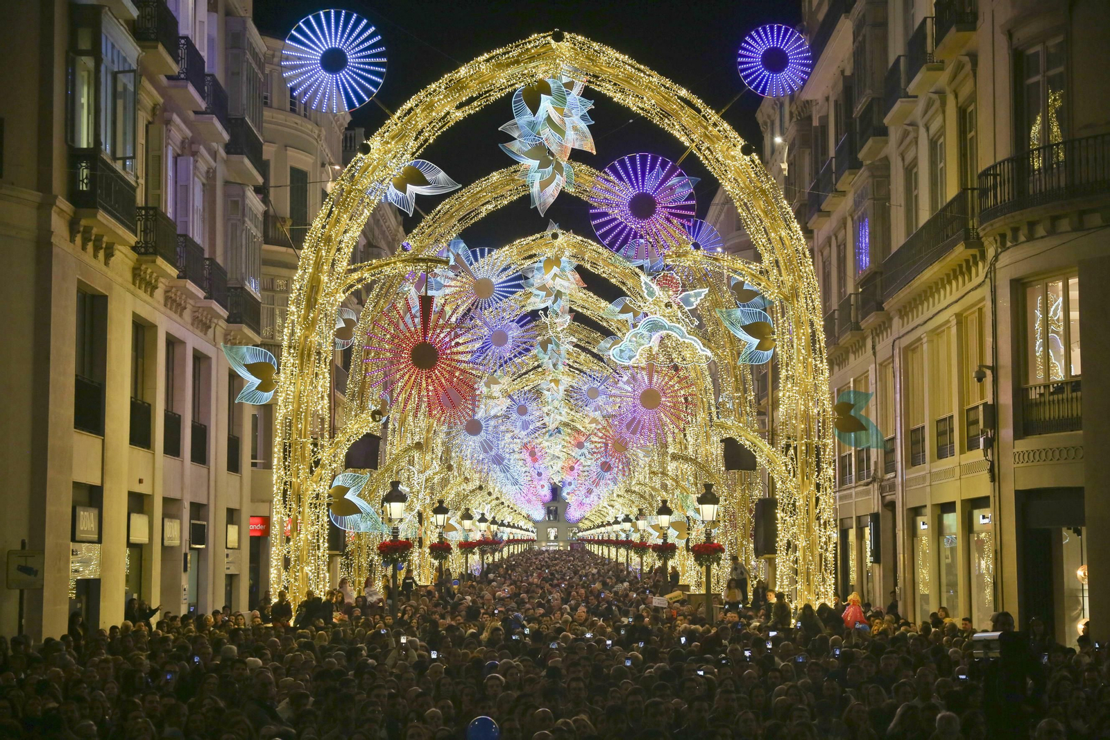 Las fotos de las luces de Navidad en Málaga Las fotos de las luces de Navidad en Málaga