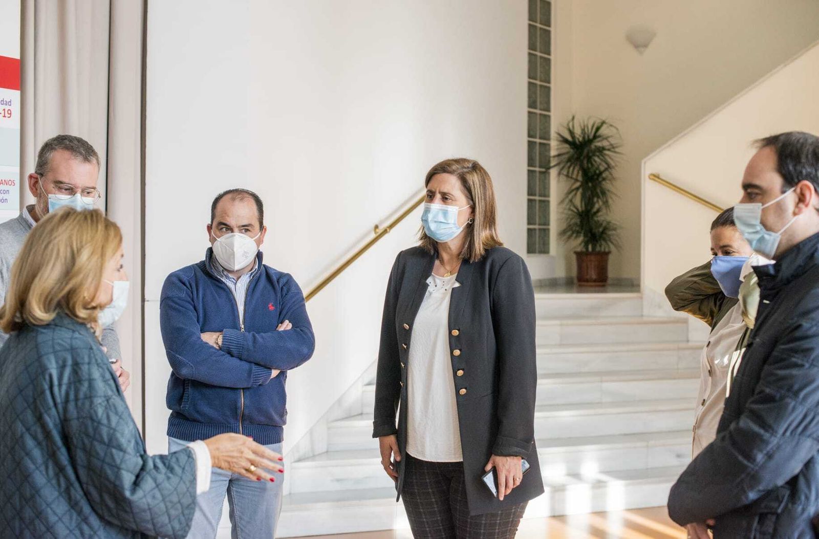 Cristina Piernagorda durante la visita de María Jesús Botella a Baena.