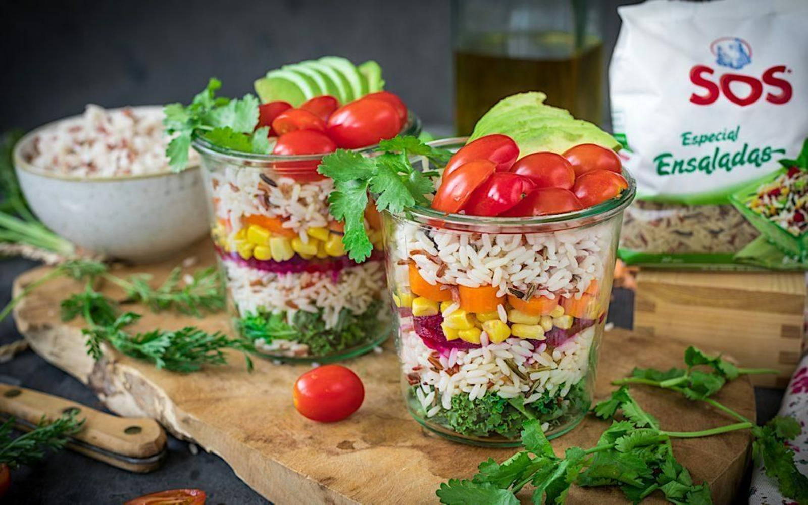 Receta de ensalada de arroz con verduras