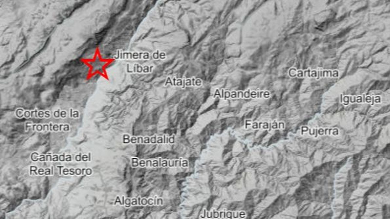 Terremoto registrado en Jimera de Líbar.