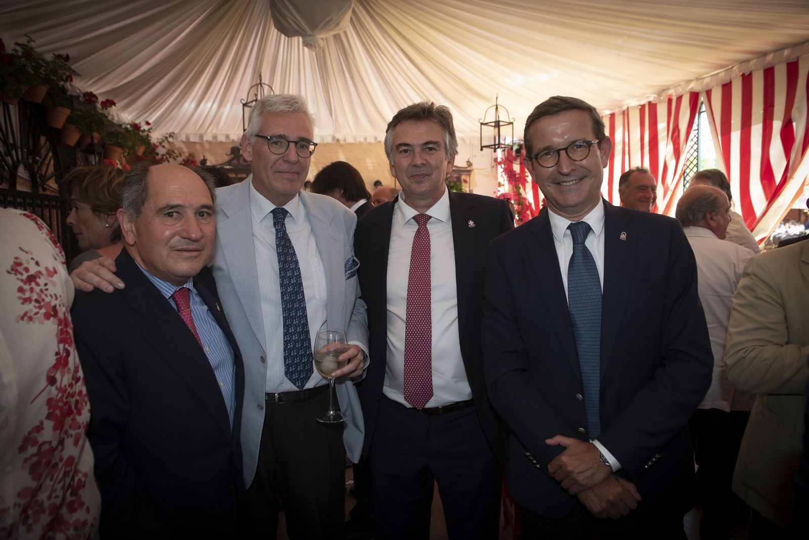 La recepción en la caseta del Santander, en imágenes