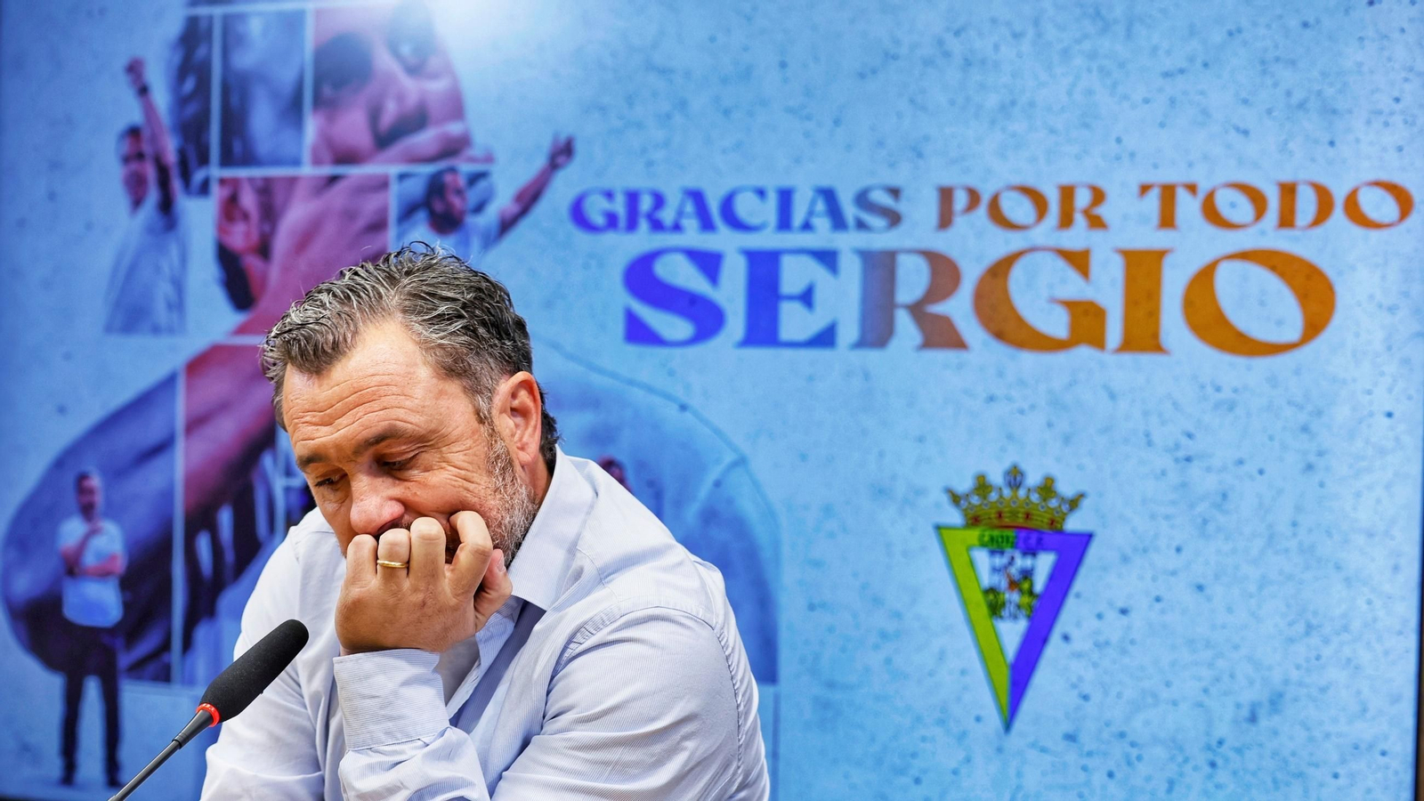 Sergio González hace un año el día de su despedida del Cádiz.