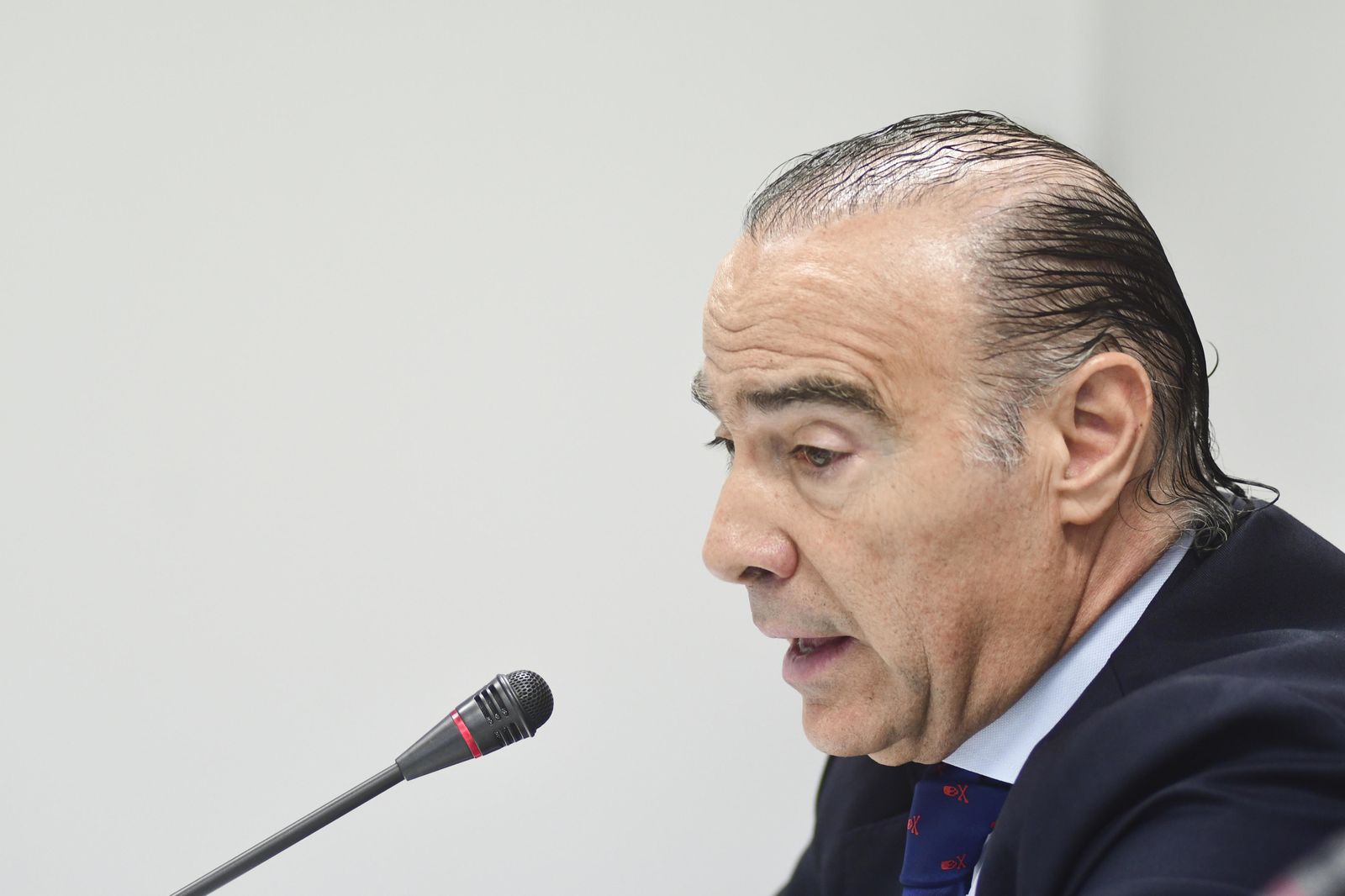 Luis Oliver, durante su comparecencia de prensa del pasado martes.