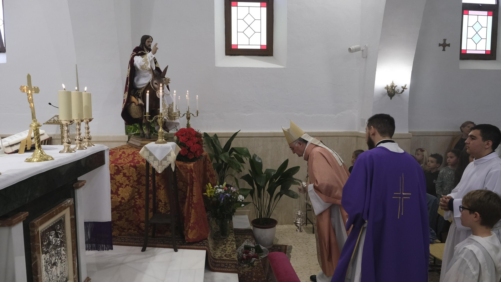 Imágenes de la bendición de la Borriquita de El Alquián, por el Obispo de Almería