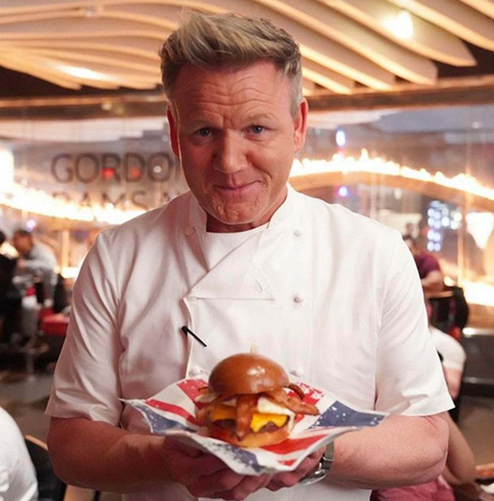 Gordon Rampsay, en uno de sus 25 restaurantes repartidos por el mundo.
