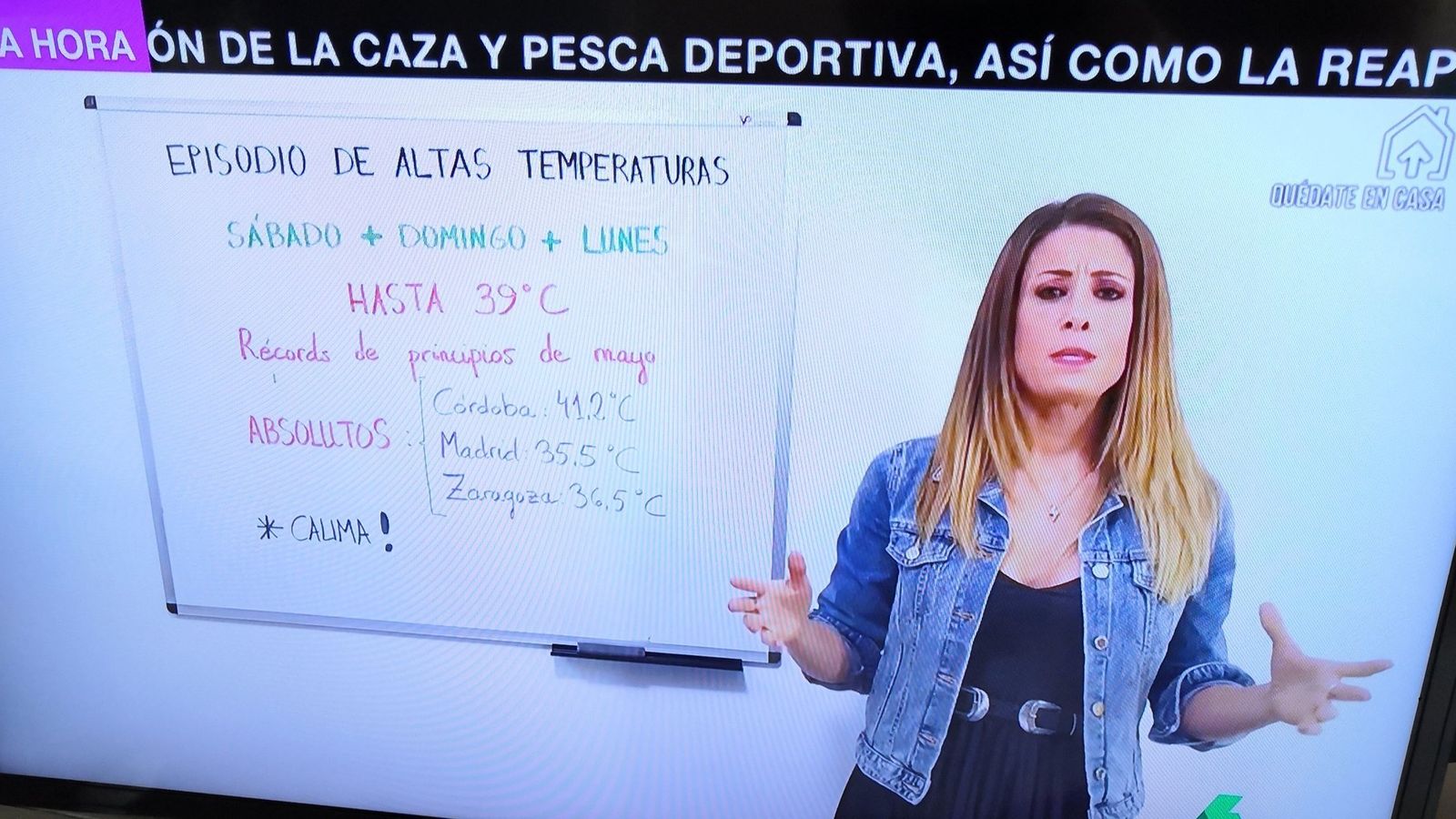 Isabel Zubiaurre en sus informaciones durante el confinamiento