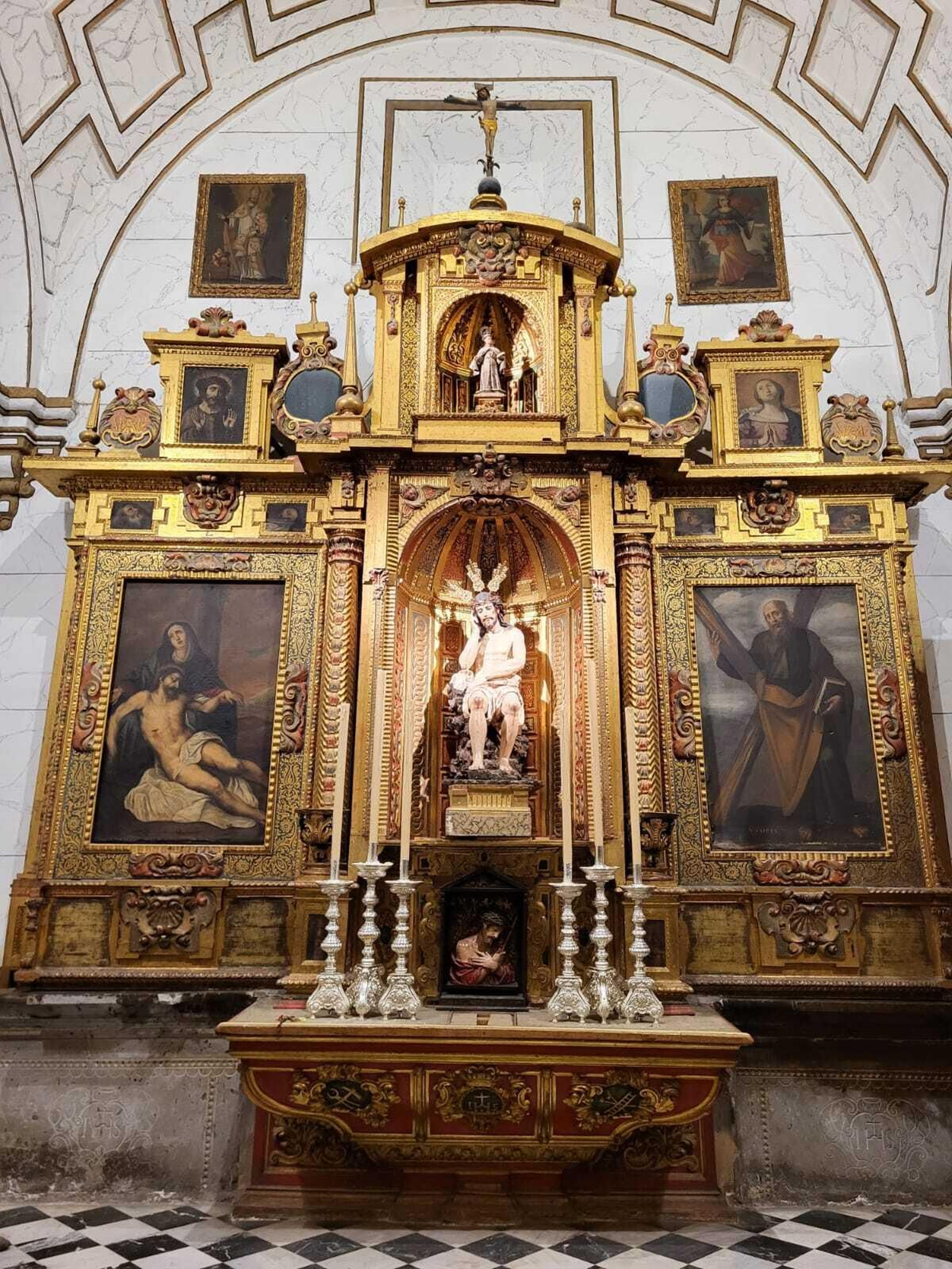Retablo Jesús Meditación, hermandad Estudiantes,  San Justo y Pastor
