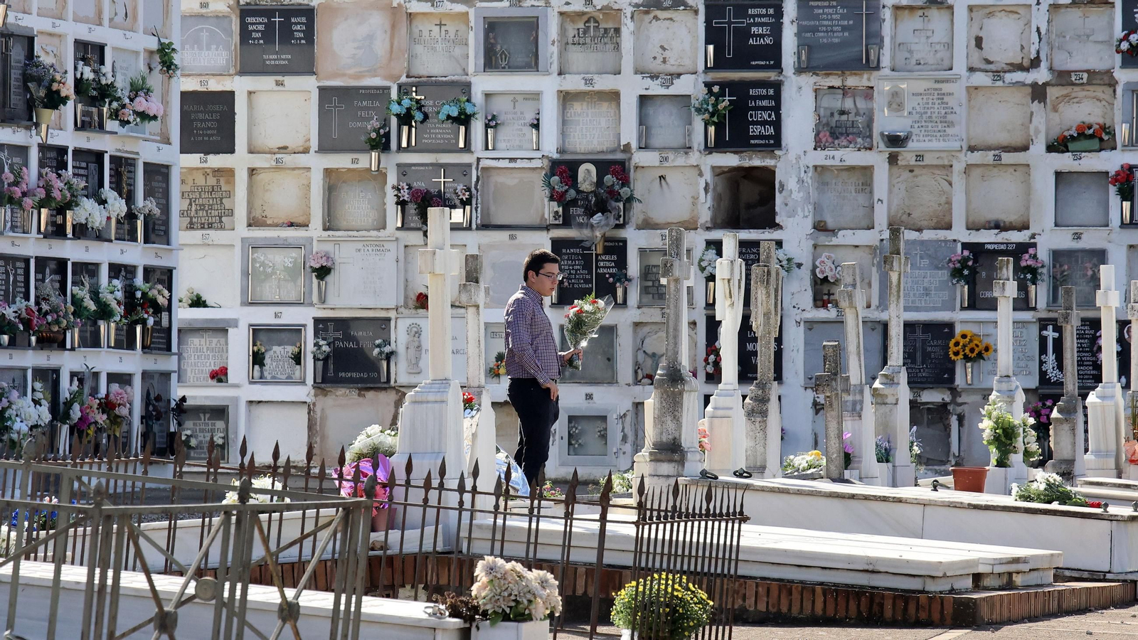 Imágenes del cementerio de Jerez en el Día de los Fieles Difuntos