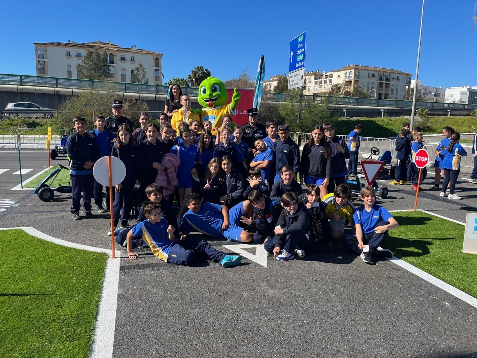 Escolares en el nuevo circuito permanente de educación vial.