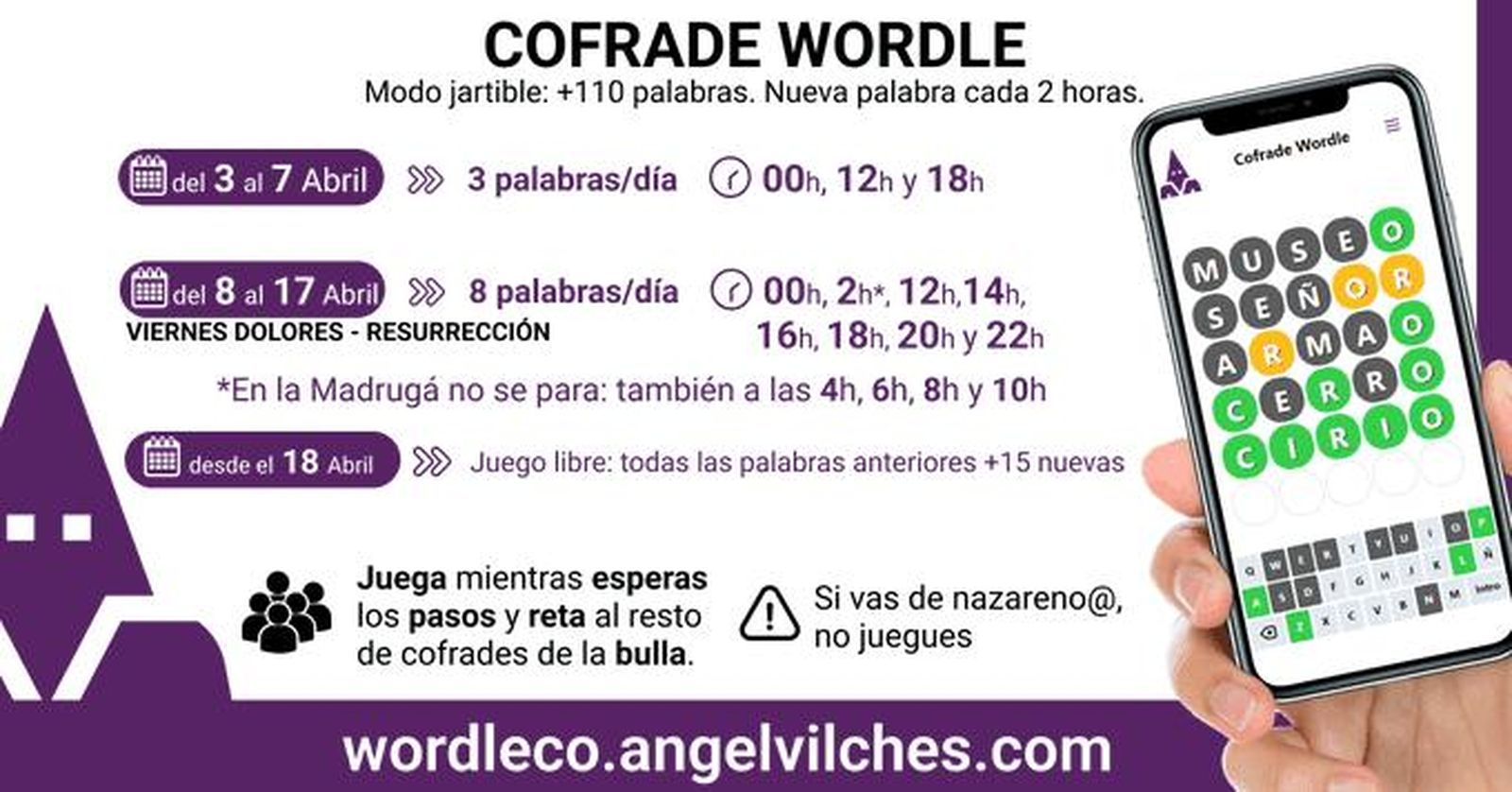 Un Wordle para los cofrades más 'jartibles'.