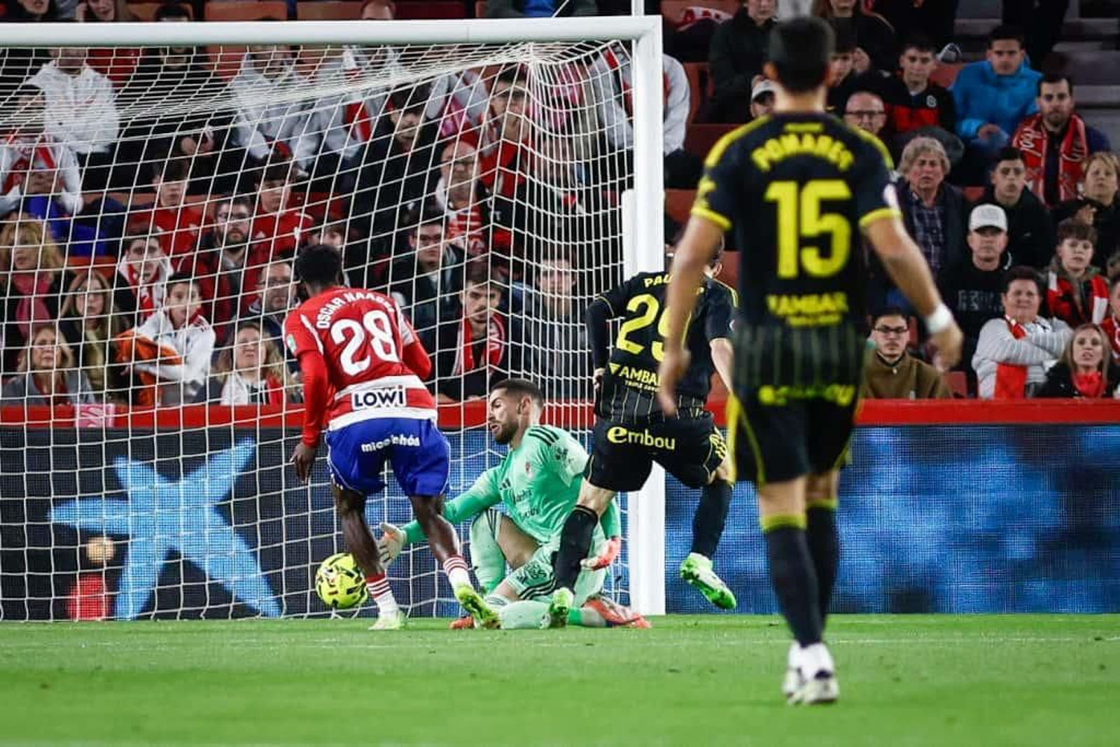 Luca Zidane en el duelo de este año ante el Real Zaragoza.