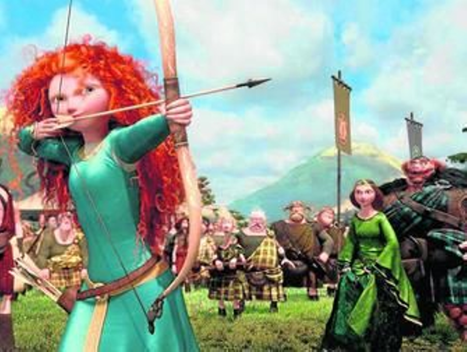La arquera Mérida, protagonista de esta película de animación.