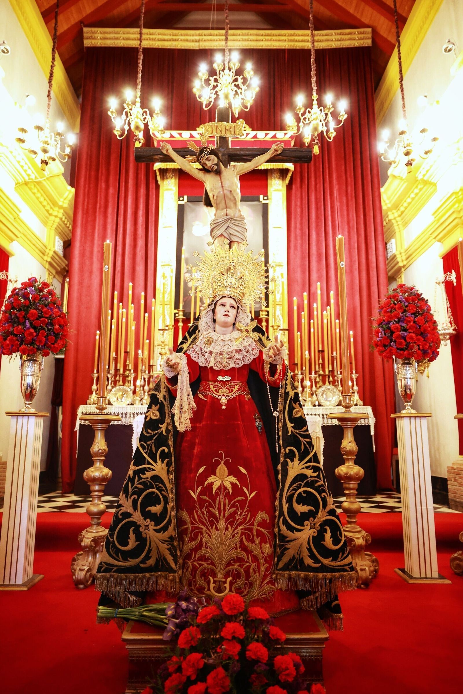 Las imágenes de la Virgen del Mayor Dolor (Vera Cruz) tras su restauración