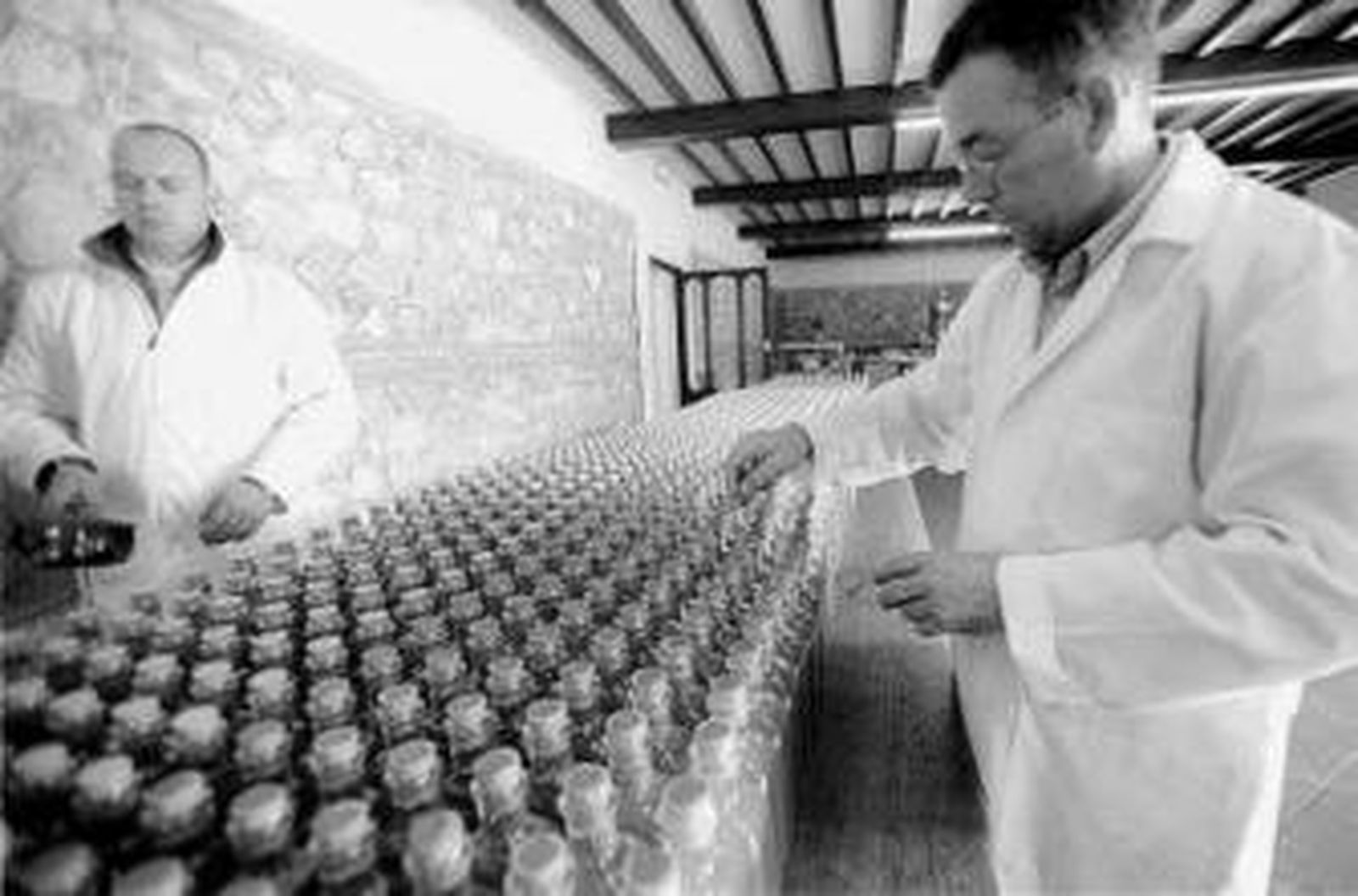 Unos operarios trabajan en las dependencias de Núñez de Prado.