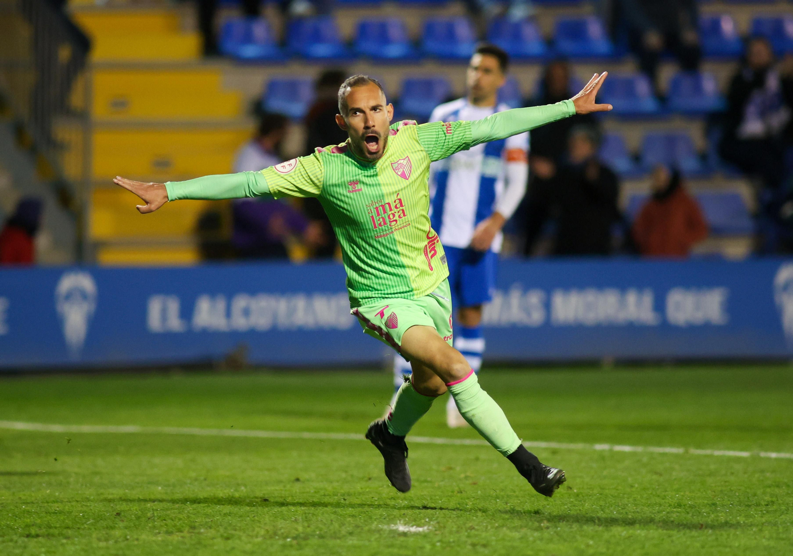 David Ferreiro celebra el 0-3. David Ferreiro celebra el 0-3.