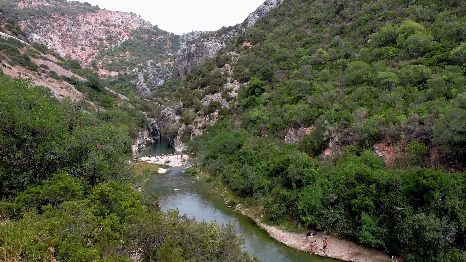 El Cañón de las Buitreras en un día de verano.
