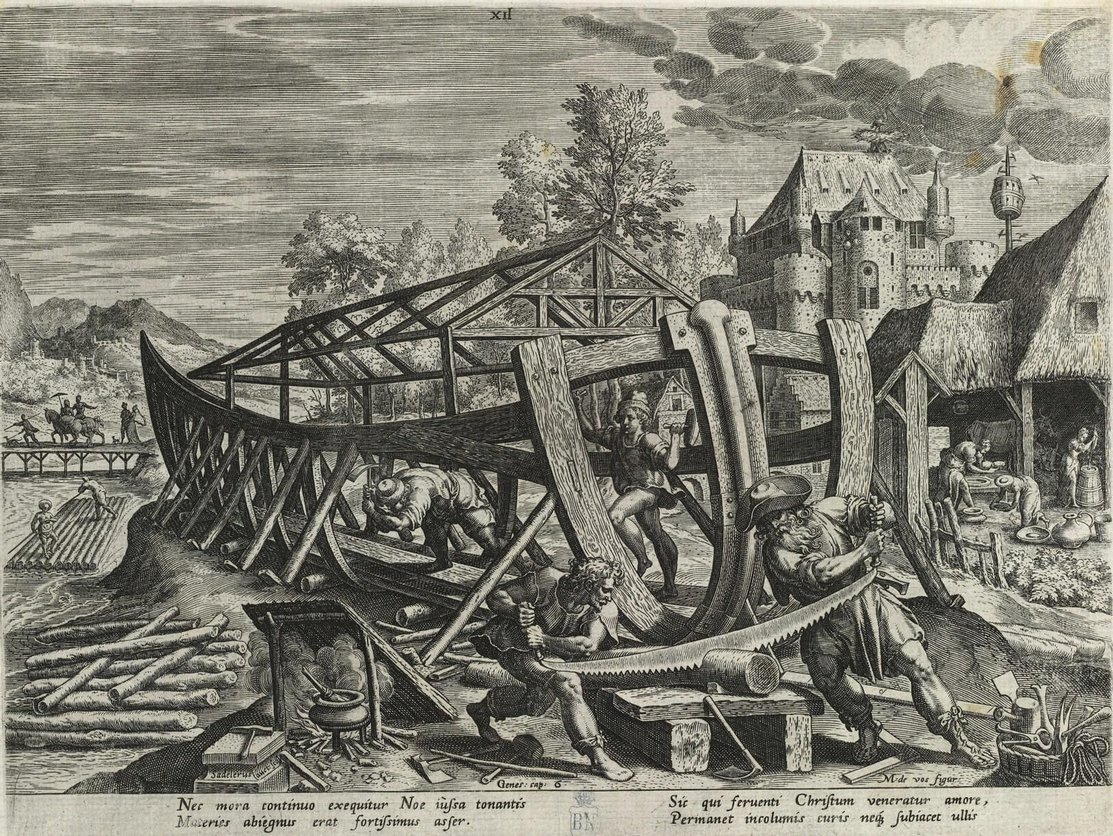 Cuando el diluvio iba a comenzar.