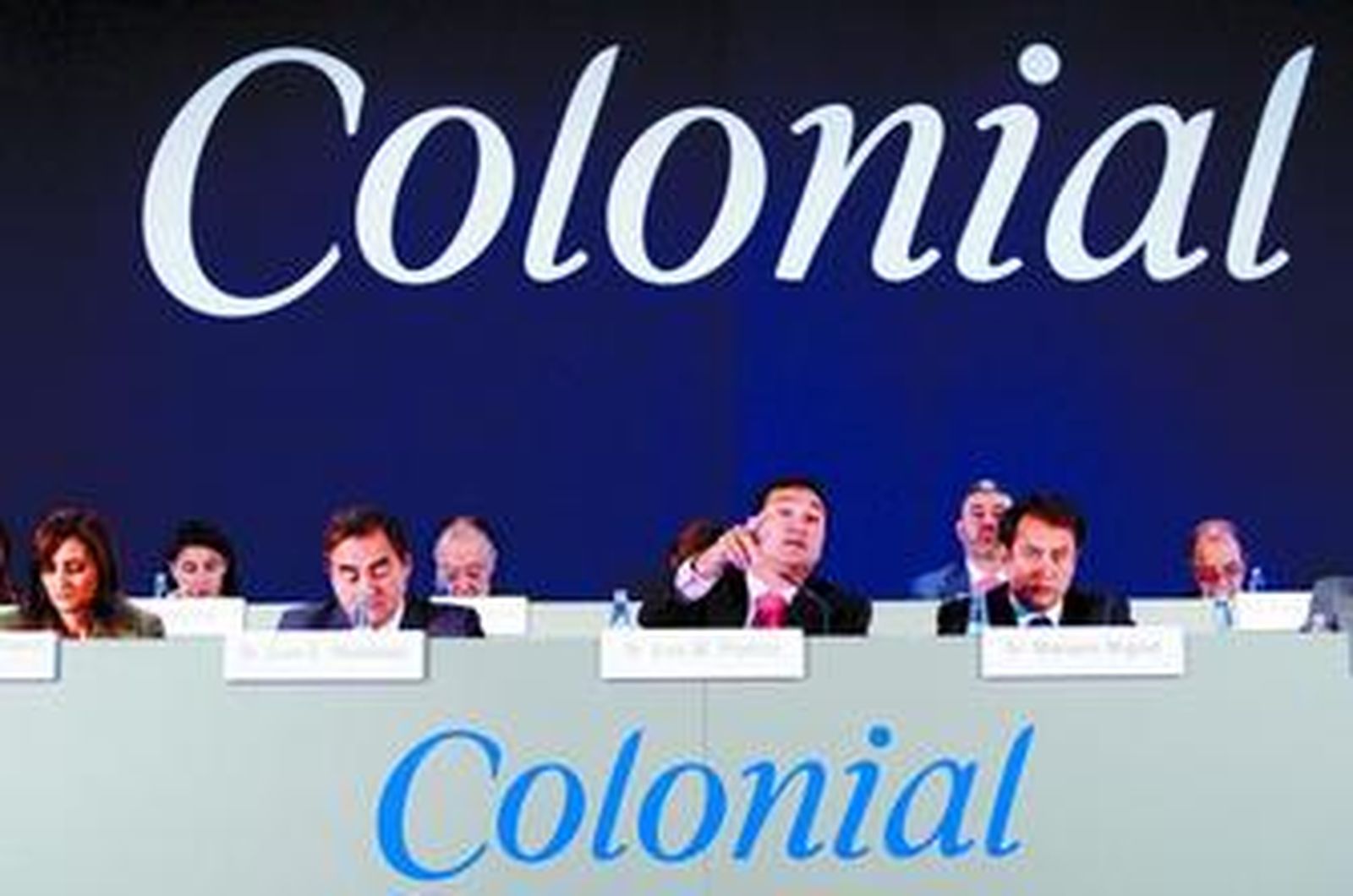 Imagen retrospectiva de Nozaleda y Luis Portillo, antes de que abandonaran el consejo de Colonial.