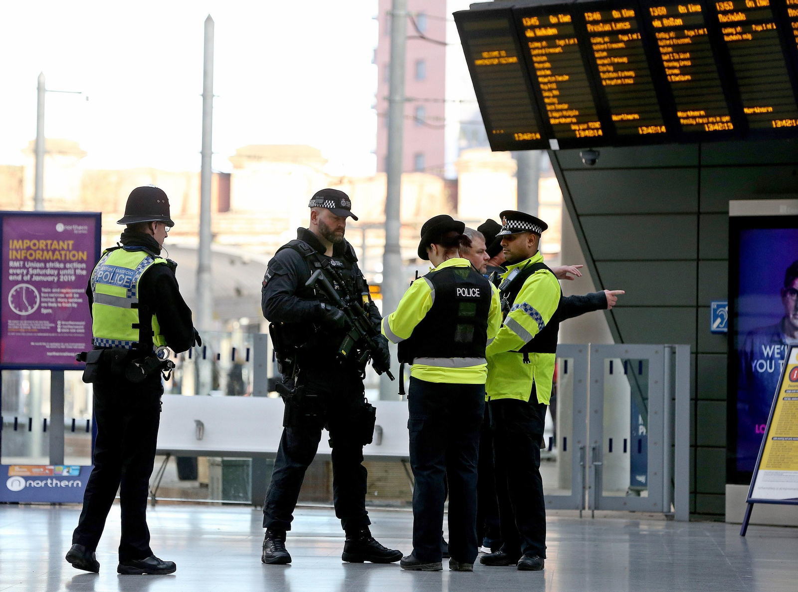 La estación Victoria Metrolink de Manchester donde se produjo el triple apuñalamiento