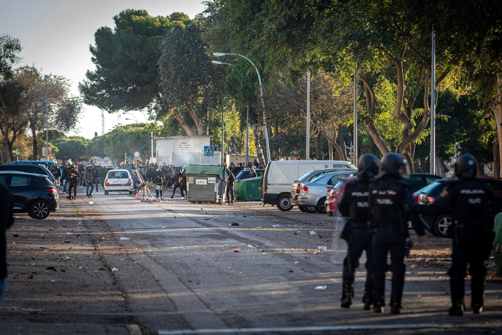 Disturbios en el Río San Pedro por la huelga del metal.