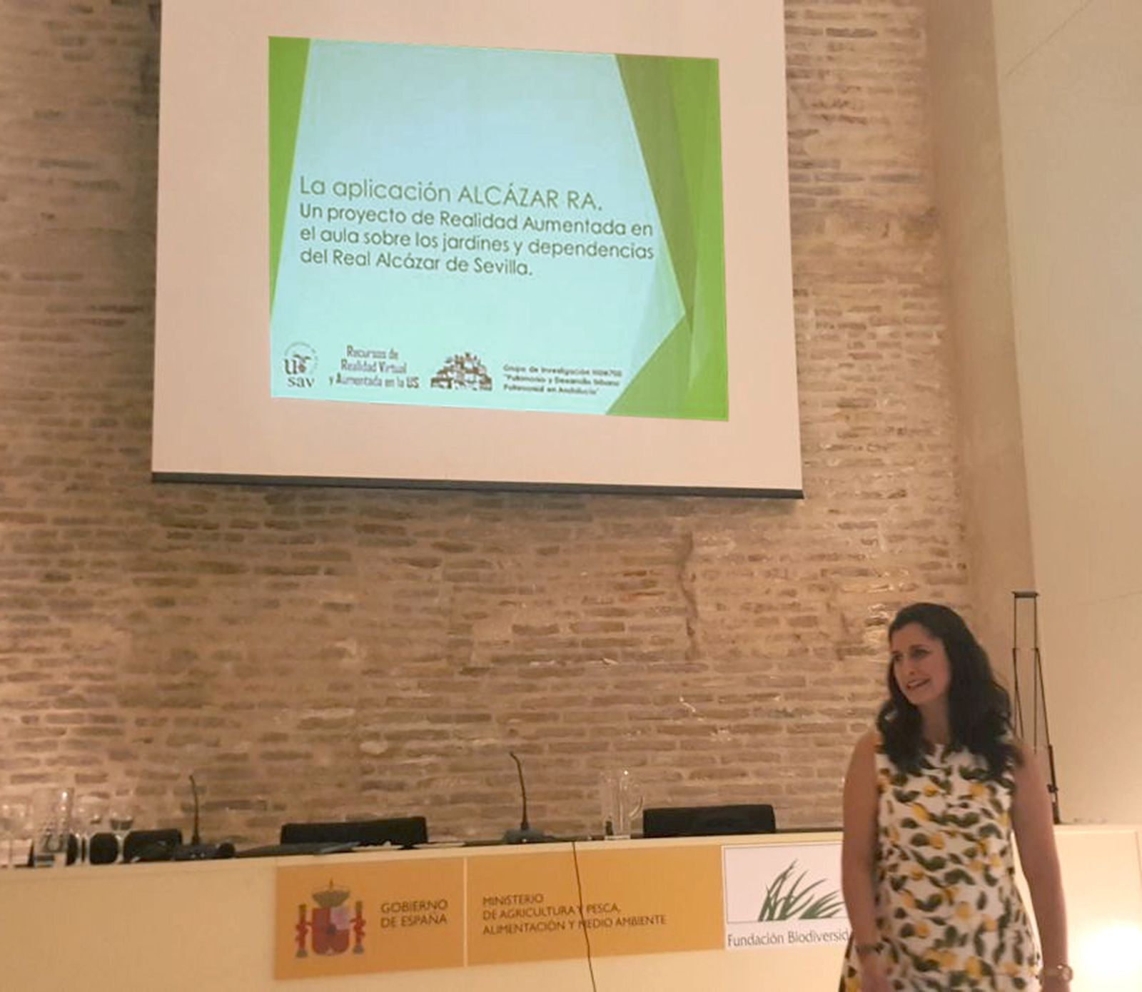 Presentación del mapa didáctico-interactivo del Real Alcázar de Sevilla. / US