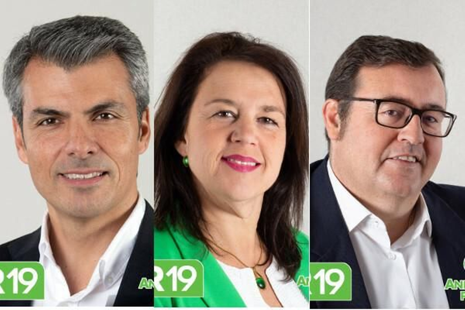 Fran Romero (número 1), Maite Lebrero (número 2) y Lolo Picardo (número 3).