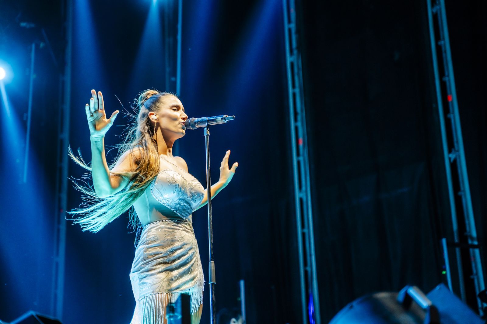 India Martínez durante el concierto ofrecido el pasado jueves en Roquetas de Mar.