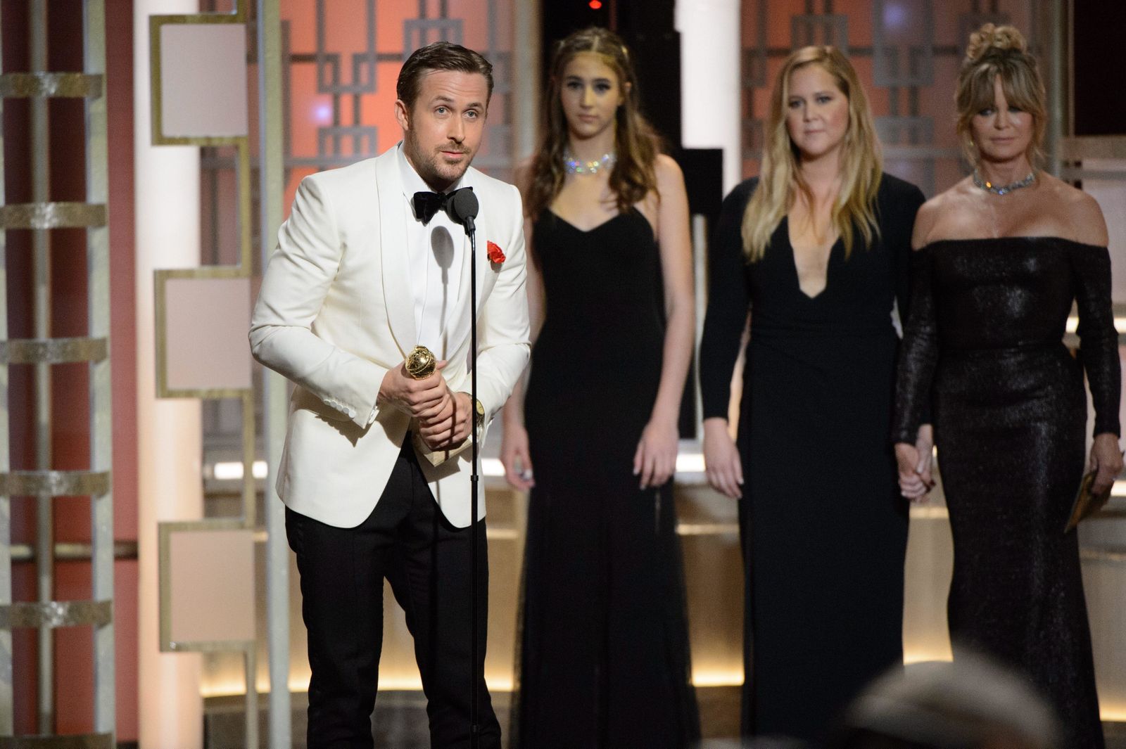 Ryan Gosling, al recibir su premio.