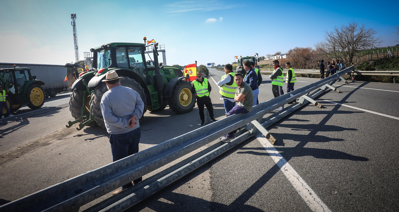 Jerez colapsado por la protesta de agricultores vy ganaderoa