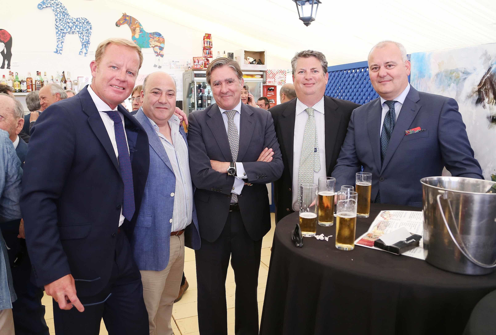 Stefan de Clerk, Juan Sañudo, Manuel Estrella, Alfonso Domecq y José María García.