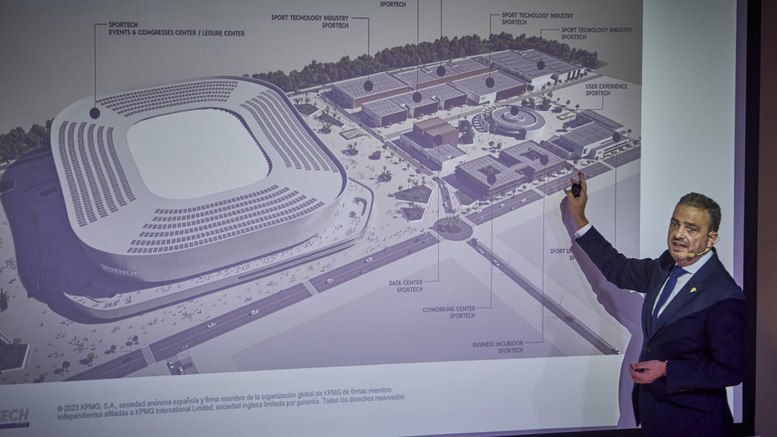 Presentación en 2023 del proyecto Sportech City que el club quiere desarrollar en El Puerto