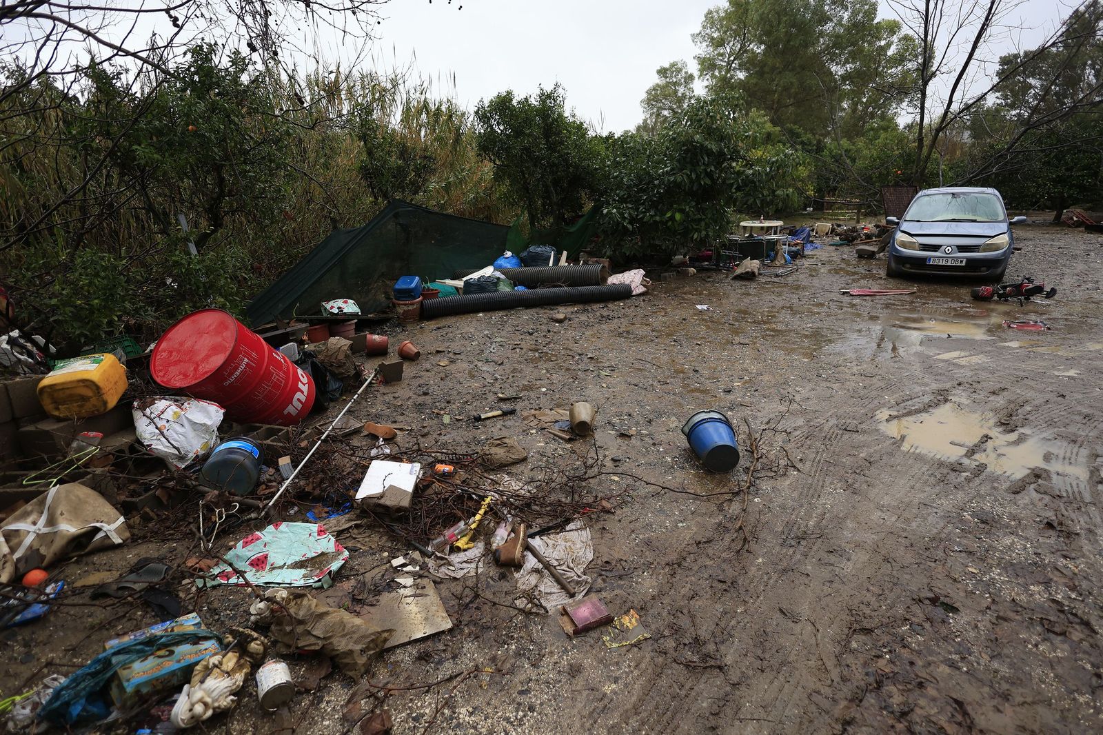 Fotos de San Martín del Tesorillo listo para la evacuación por la borrasca Marta