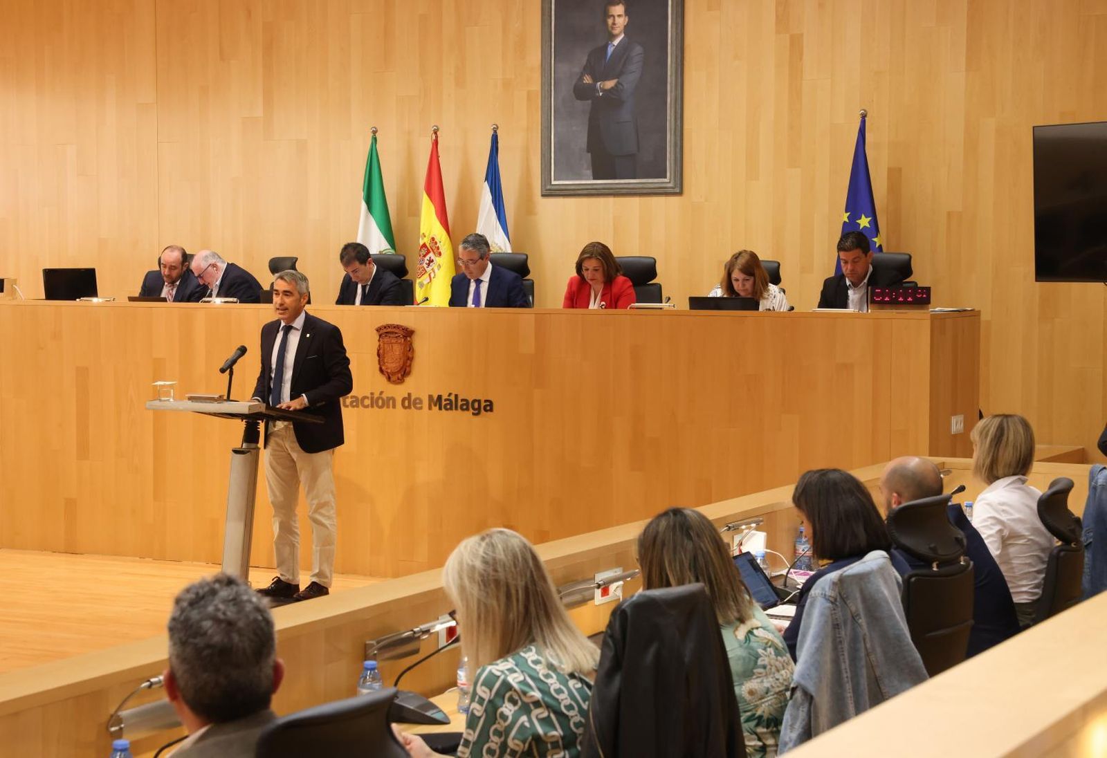 Un momento del pleno de la Diputación de Málaga.